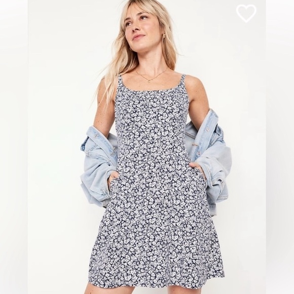 Old Navy Black and White Sleeveless A-Line Mini Dress - Picture 1 of 9